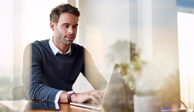 Man on computer